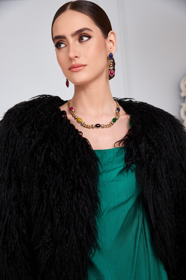 Multicolor natural stone necklace for women