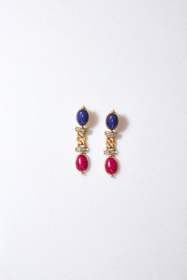 Vintage gold-plated dangle earrings