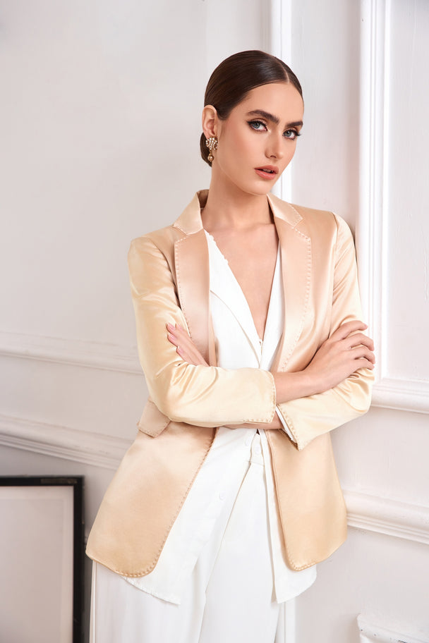 Gold-plated floral stud earrings