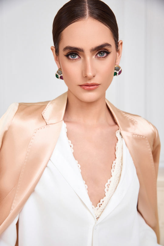 Vintage gold-plated stud earrings