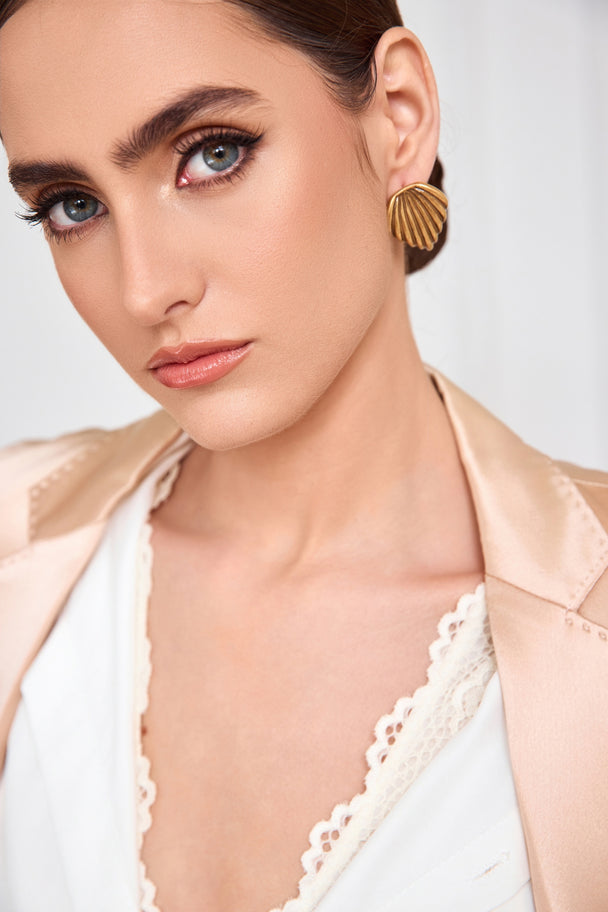 Classic copper alloy earrings