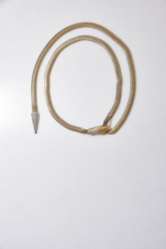 Gold-tone lariat necklace for women