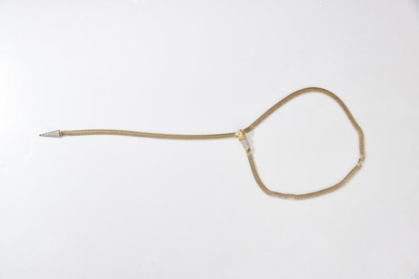 Gold-tone lariat necklace for women