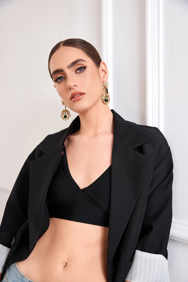 Vintage gold-plated drop earrings