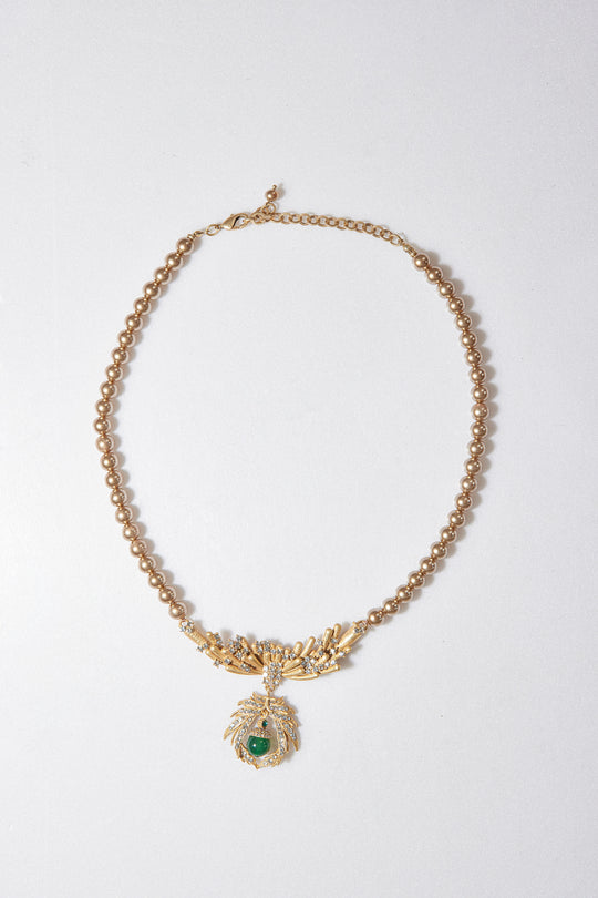 Vintage gold-plated pendant necklace