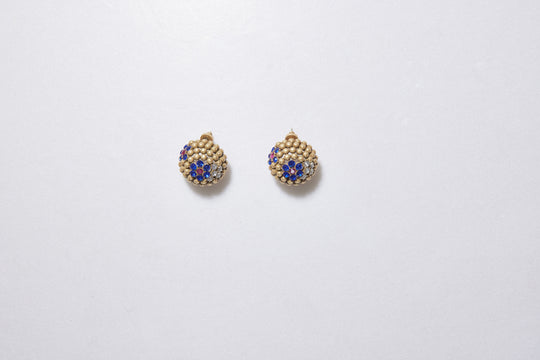 Gold-plated statement earrings