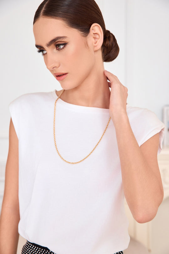 3mm gold-plated chain necklace