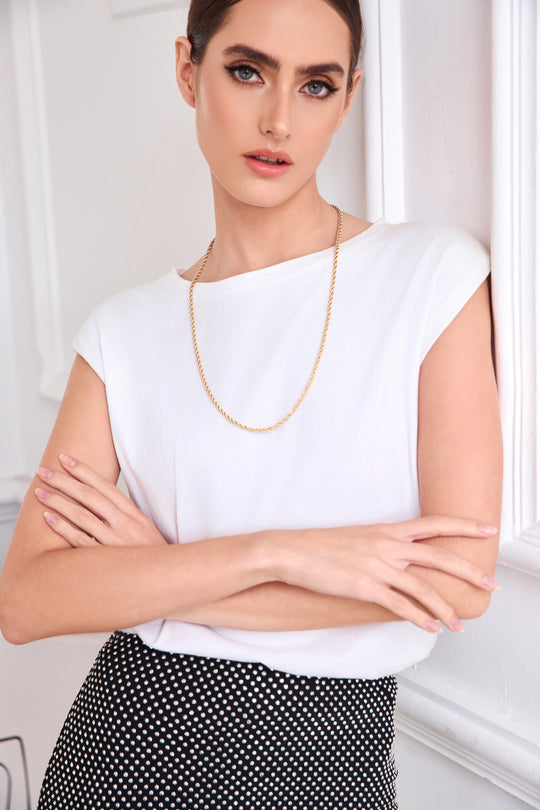 3mm gold-plated chain necklace