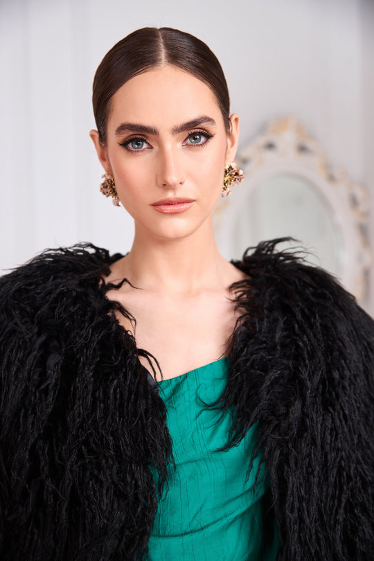 Vintage floral stud earrings