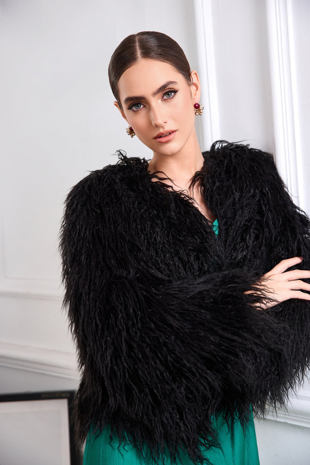 Stud earrings with rhinestone, natural stone, and glass pearl